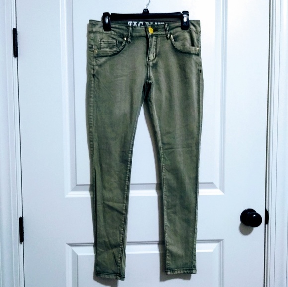 Vintage🍭Tag Blue Skinny Jeans Sz 7/8 - Picture 1 of 3